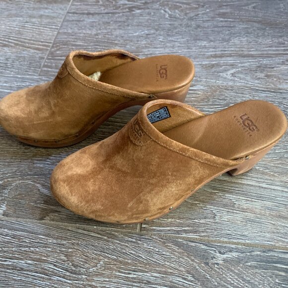 Ugg Shoes - Ugg Abbie suede clogs size 6